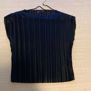 Zara Black Pleated Blouse